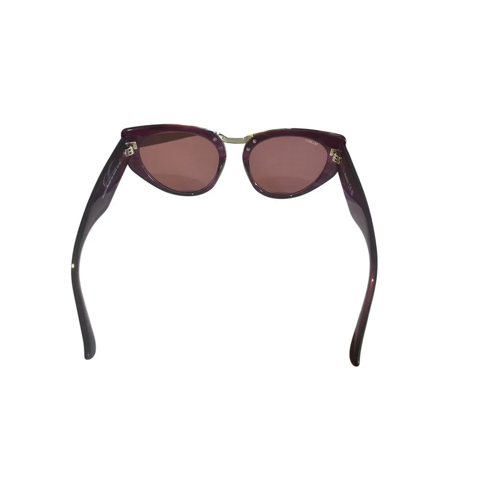 Max Mara Bridge 1 MM0093 83Y Sunglasses Purple Cat Eye Plum Acetate‎ 54-18-140